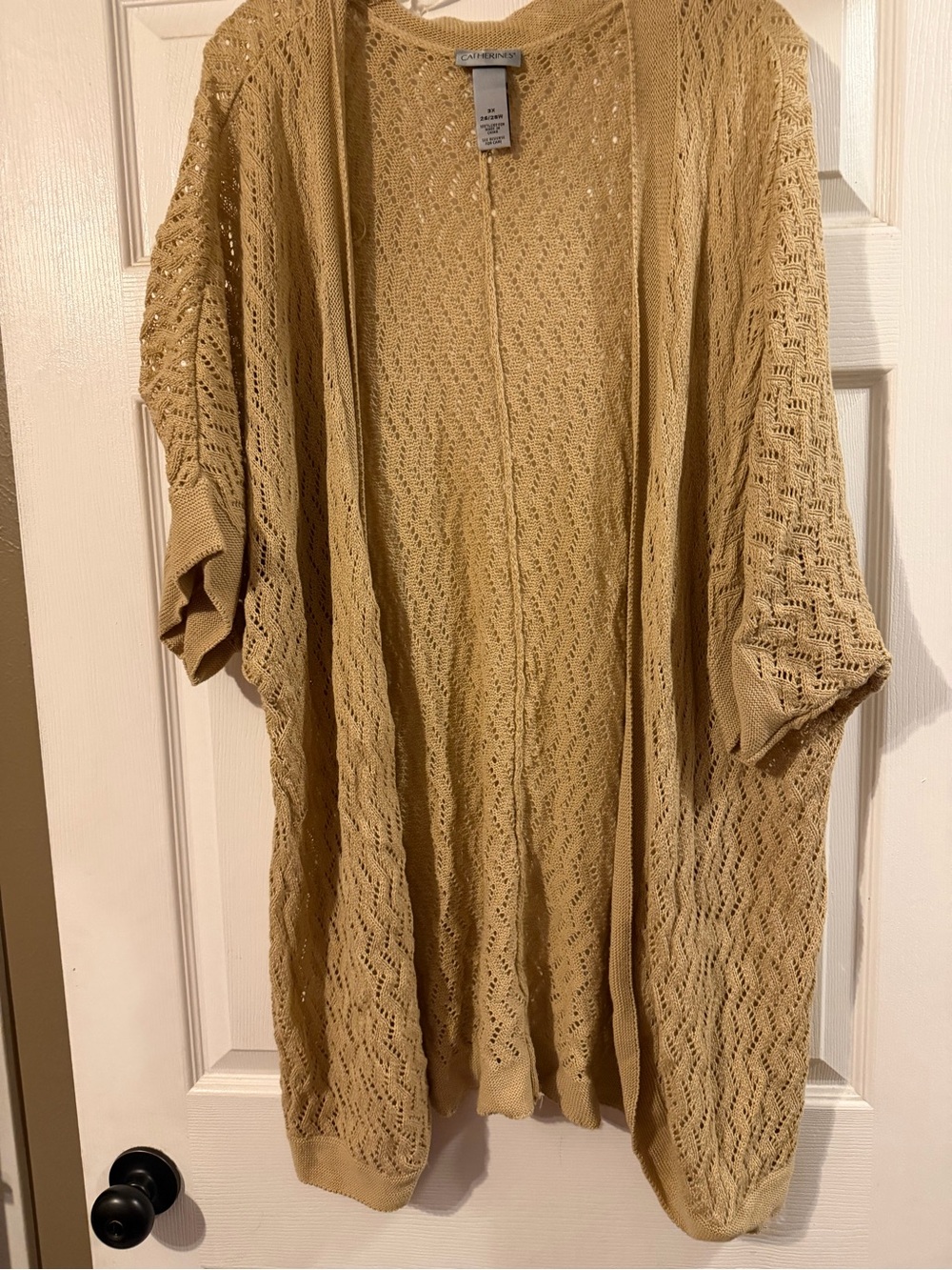 Catherine’s Open-Front Knit Cardigan Sweater - Tan